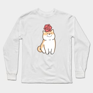 Kawaii Shiba Inu Dog for Dogs Lover Polyhedral D20 Dice Long Sleeve T-Shirt